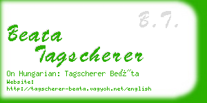 beata tagscherer business card